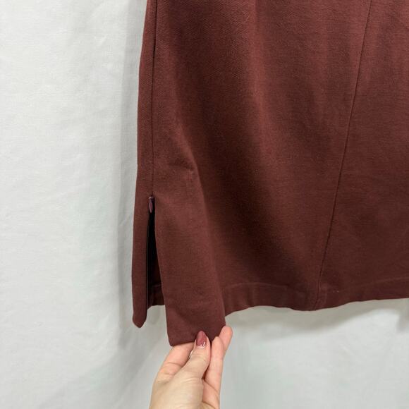 Cabi 3582 Boss Skirt Currant Brown Knee Length Pencil Skirt Side Zip Slits 12 - Picture 5 of 5